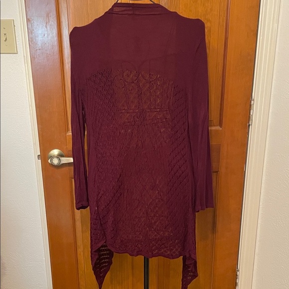 🐟🐟🐟BOGOHO 🐟🐟🐟Women's Burgundy Sweater Cardigan-XL - Picture 7 of 11